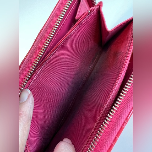CHANEL Matelasse CC Logo Long Wallet Rose Pink Patent Leather - Picture 12 of 15